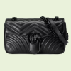 hand small shoulder bag - Black Leather.