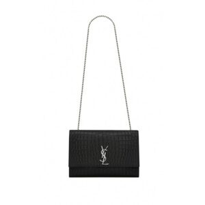 Large Kate Bag In Black Crocodile L.