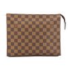 Damier Ebene Clutches Brown.