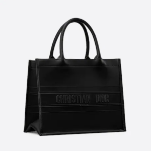 DIOR BOOK TOTE Black Calfskin (36 x 27.5 x 16.5 cm).