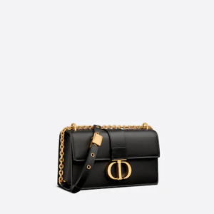 30 MONTAIGNE  BAG WITH CHAIN Black Calfskin.