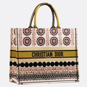 Dior Book Tote Bag In ed Geometric Canvas.
