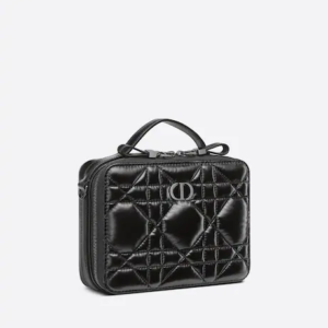 DIOR CARO BOX BAG Black  Calfskin.